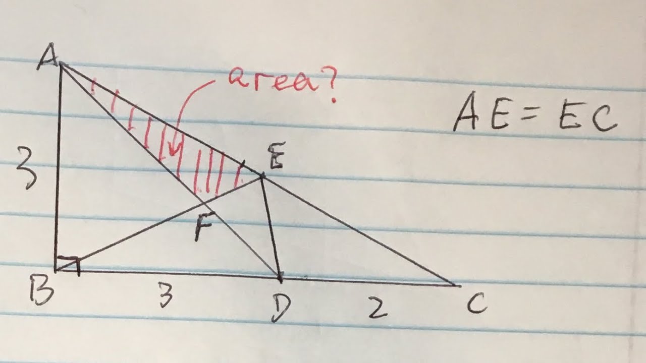 Area of a triangle inside of another triangle
