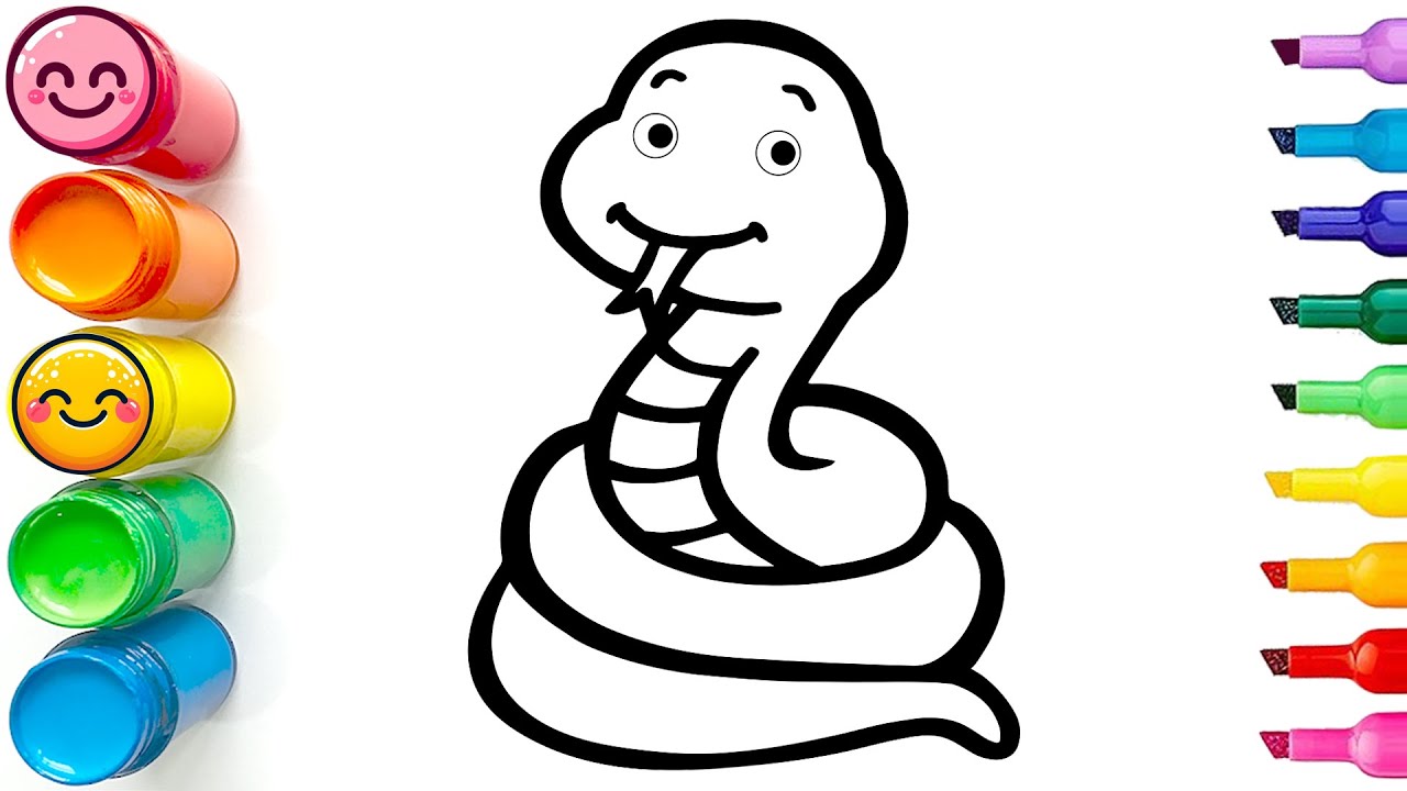 How to Draw a Cute Snake | Easy Step by Step Tutorial