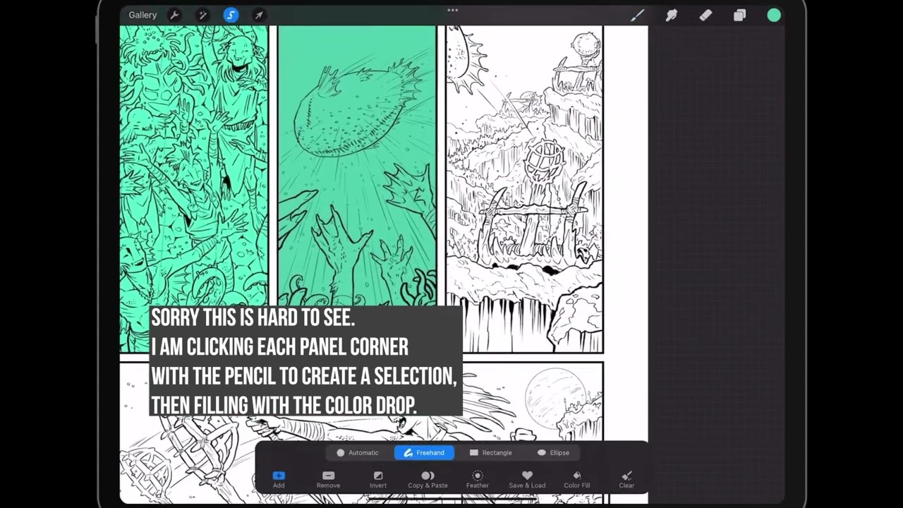 Урок 2/23 Краткое руководство по быстрому запуску раскрашивания в Procreate PC0401A