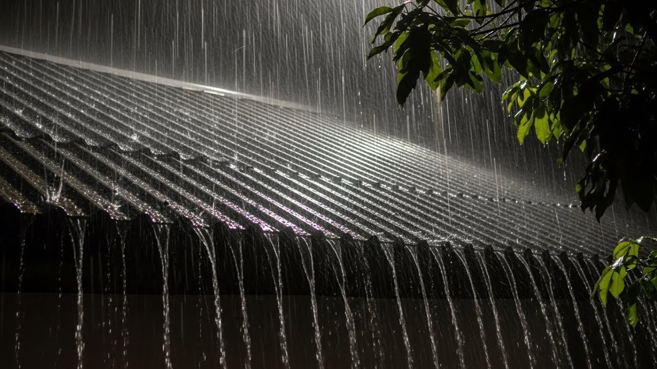 Heavy Rain & Thunder Sounds for Fast Sleep, Rest & Night Relaxation #40
