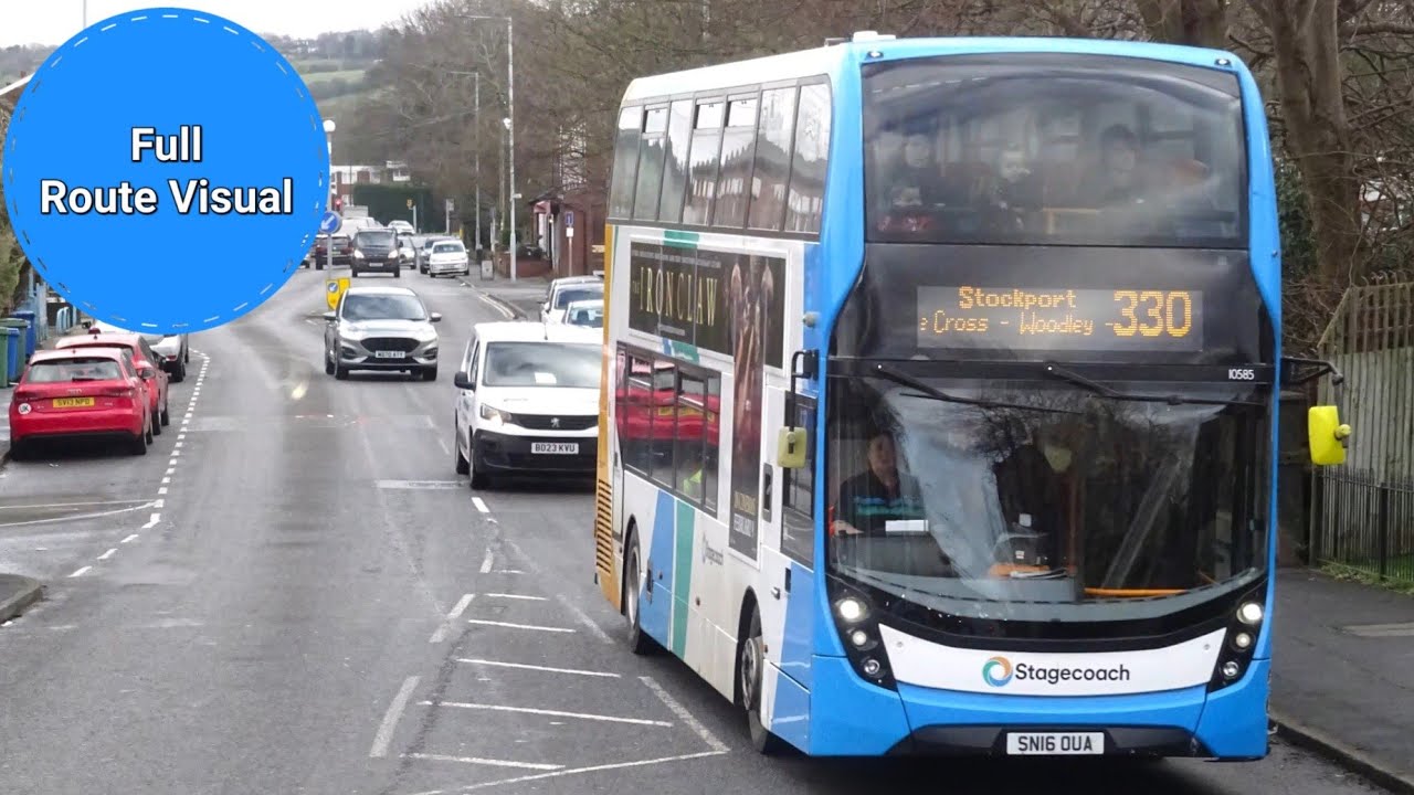 Stagecoach Manchester 330 Full Route Visual- Stockport to Ashton-under-Lyne