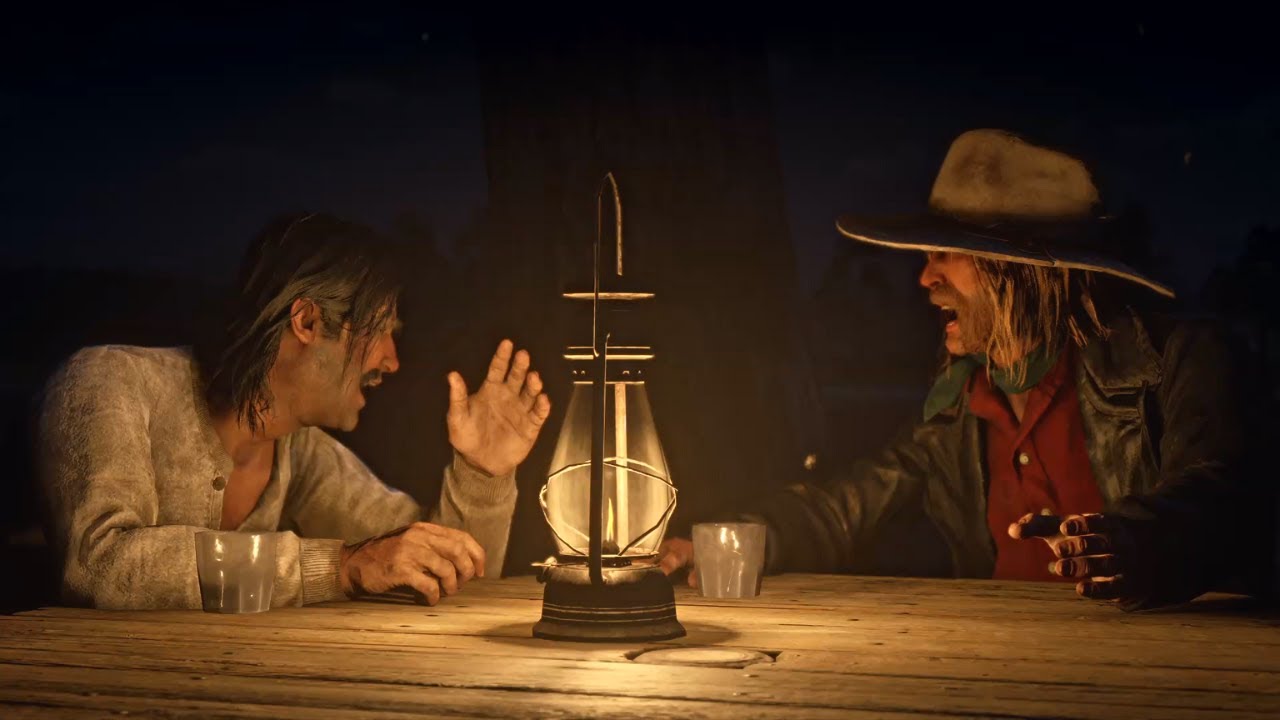 Micah and Javier get drunk together - Red Dead Redemption 2
