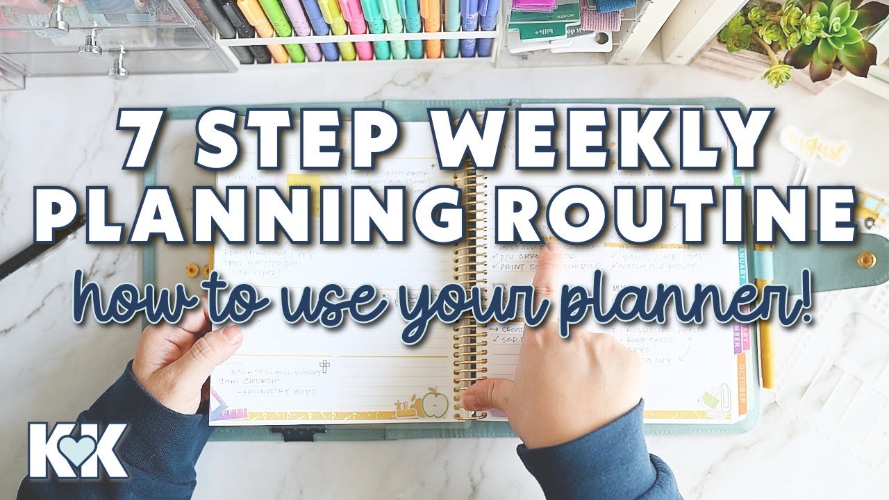 How to Plan the Week Erin Condren LifePlanner 7 Step Weekly Planning Routine in the Dashboard Layout