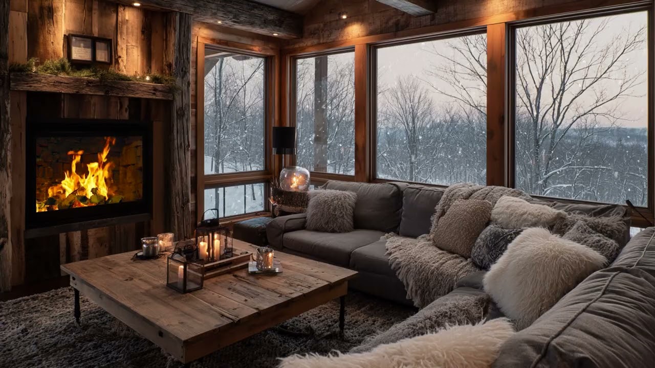 Snowfall ambience drifts through quiet rooms ❄️ turning cold nights into soft calm