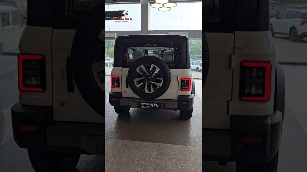 Rear Lock - Unlock Animation🔥!! Mahindra Thar Roxx 2024 | Thar 5 Door | White Colour | New Thar 2024