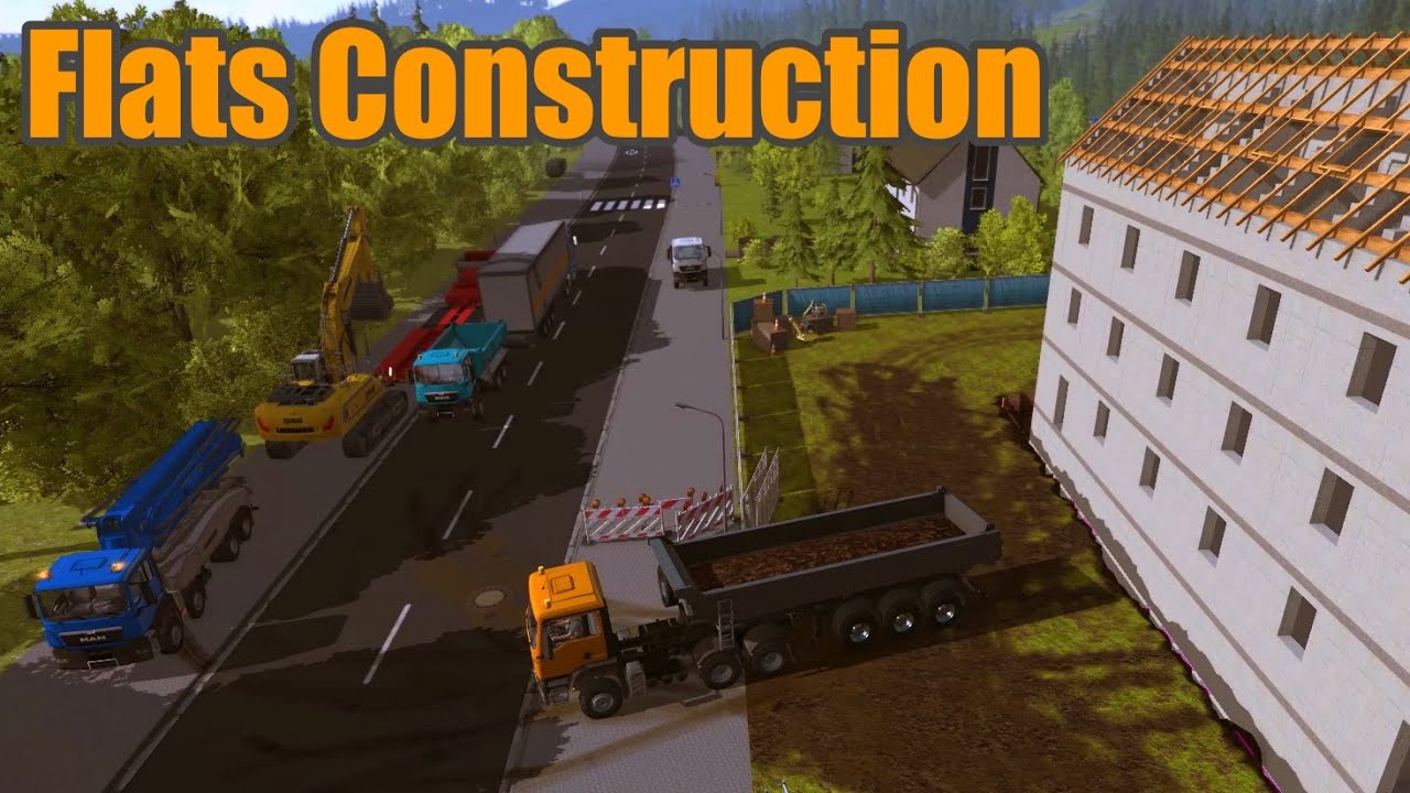 Flats Construction (Timelapse) - Relaxing Construction Simulator 2015 Gameplay