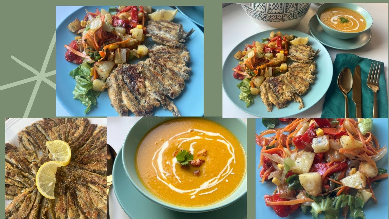  ثلاث وصفات متوازنة و صحية لافطار رمضان :شربة غنية،سلطة شهية و الشطون (الانشوبة) بدون قلي