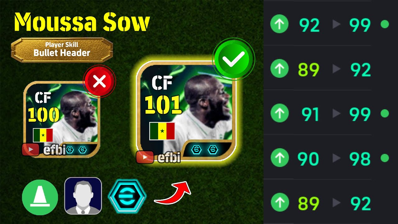 Moussa Sow 101 BEST TRAINING with Booster, Max Level, Player Progression eFootball 2026