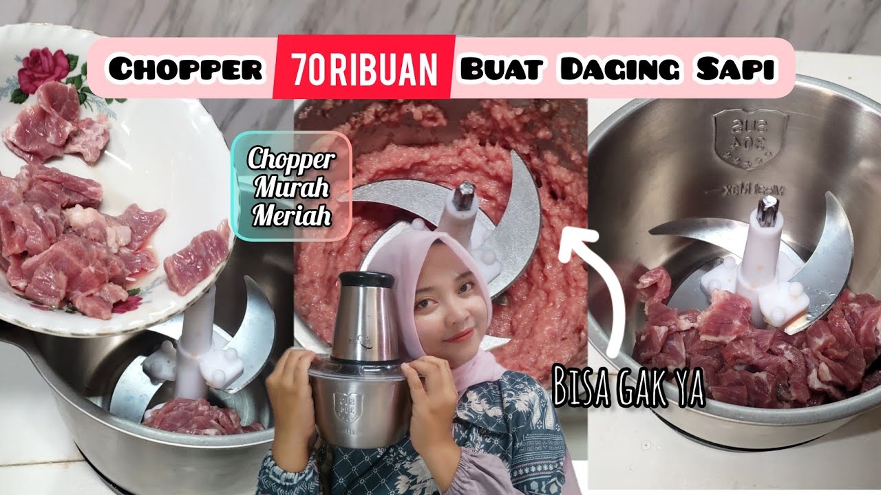 REVIEW CHOPPER STAINLESS STEEL VIRAL HARGA 70.000 AN UNTUK DAGING SAPI