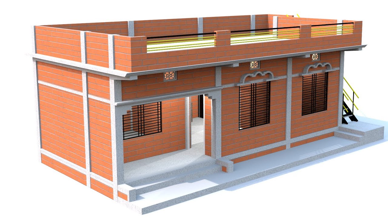 small 5 lacks budget two ✌  BEDROOM village house 🏡 design. prem's home plan. small home design