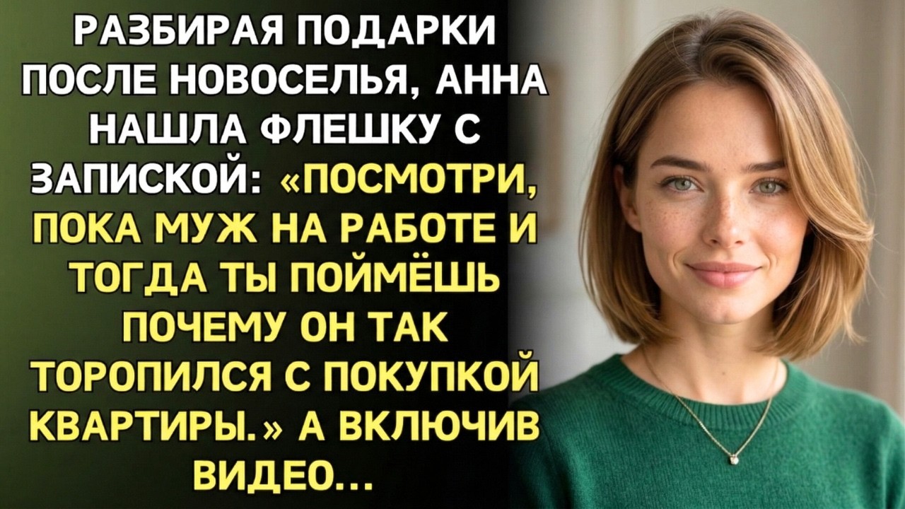 После новоселья я нашла среди подарков странную флешку… А включив видео