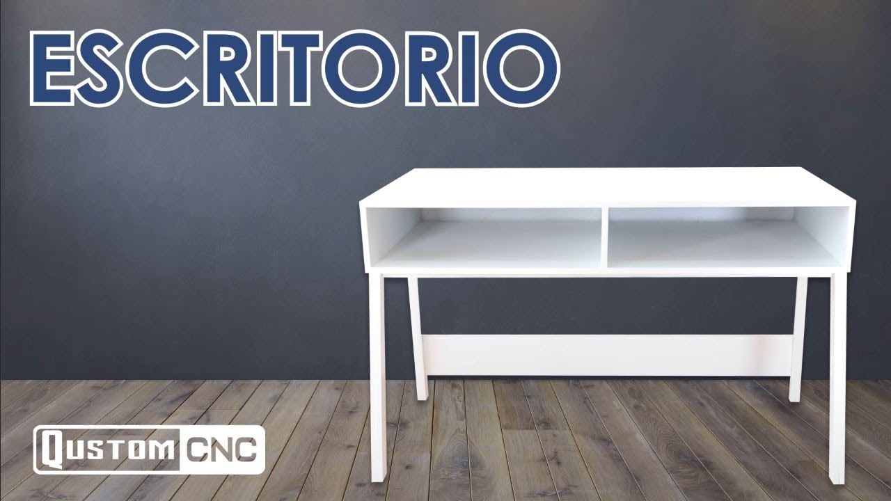 ESCRITORIO NÓRDICO HECHO EN MDF CON ROUTER CNC | QUSTOM CNC