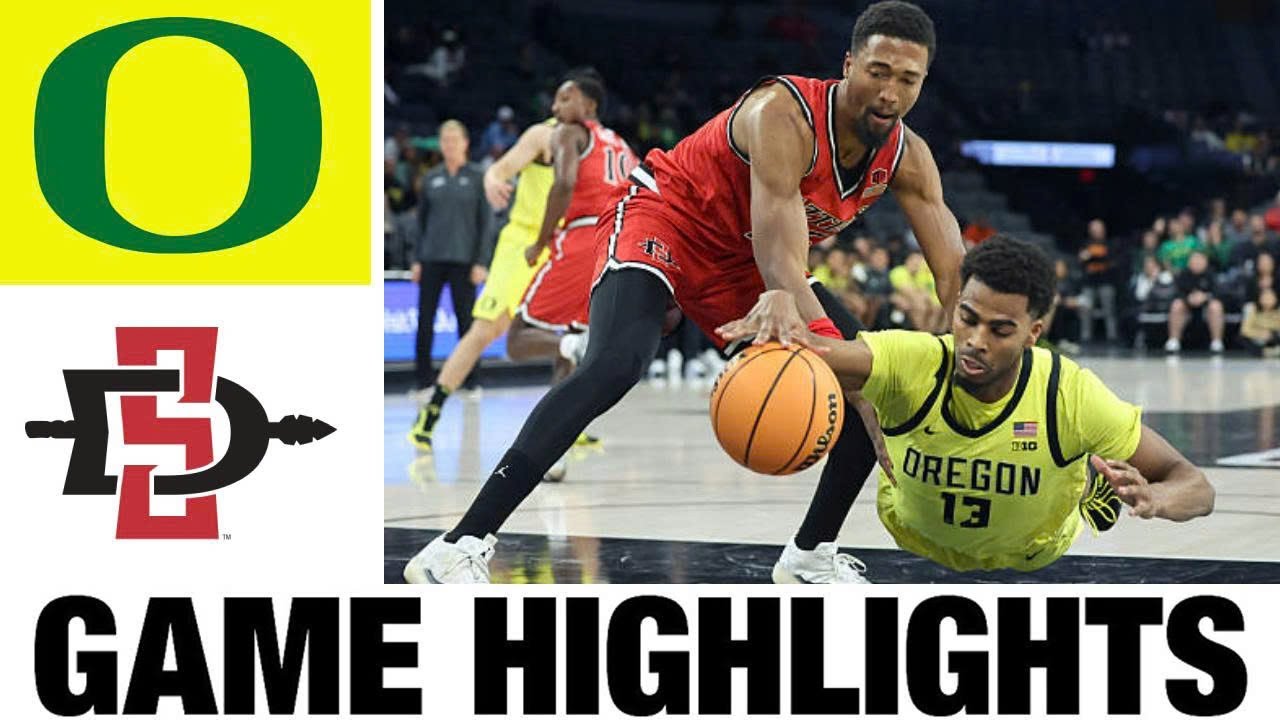 Oregon vs San Diego State Highlights | Men's Basketball | College Basketball 2025
