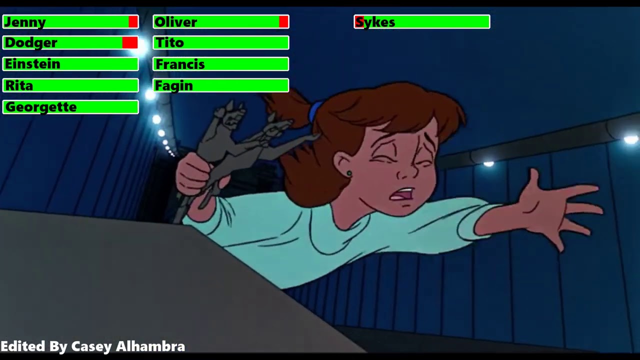Oliver & Company Subway Chase with healthbars