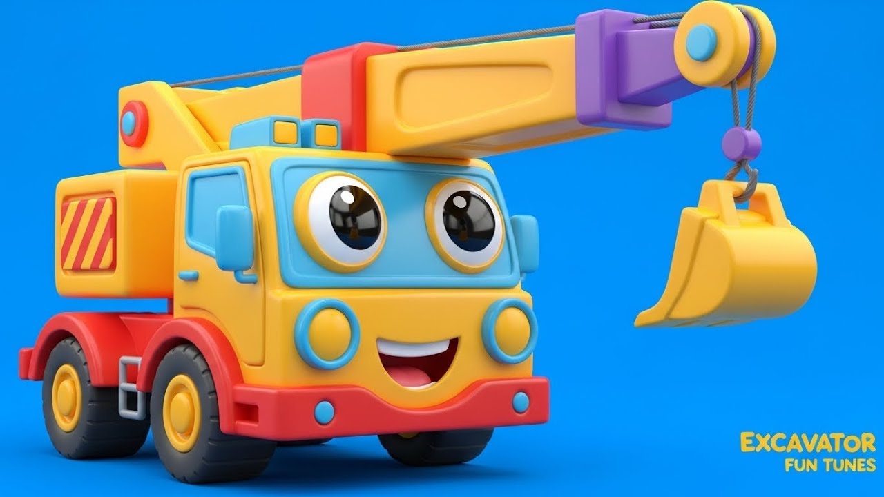🚧 Crane and Friends Build a City – 3D Construction Vehicles Song for Kids!