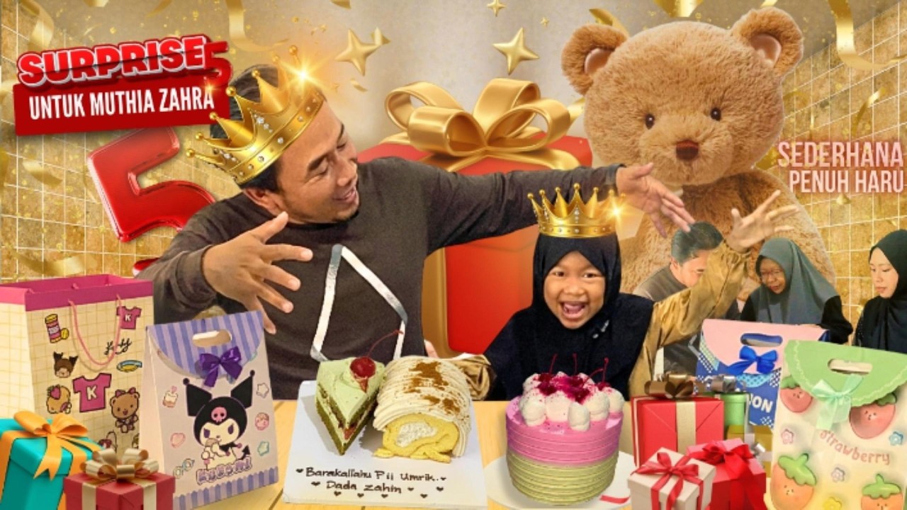 HAMPIR MAU NANGIS?! ZAHRA GAK TAU KALAU BAKAL DAPAT SURPRISE ULANG TAHUN DARI MAMAH BAPA DAN TETEH