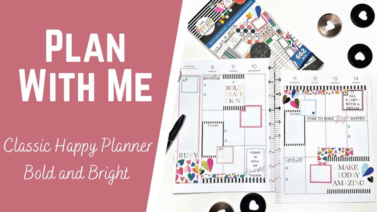 Plan with Me - Classic Happy Planner - Bold and Bright
