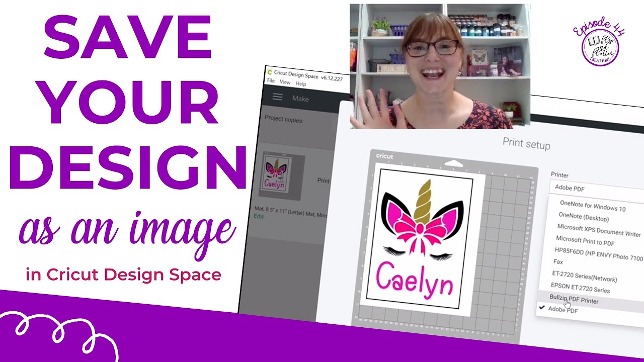 How to Save a Design as an Image from Cricut Design Space | Cricut Tutorial