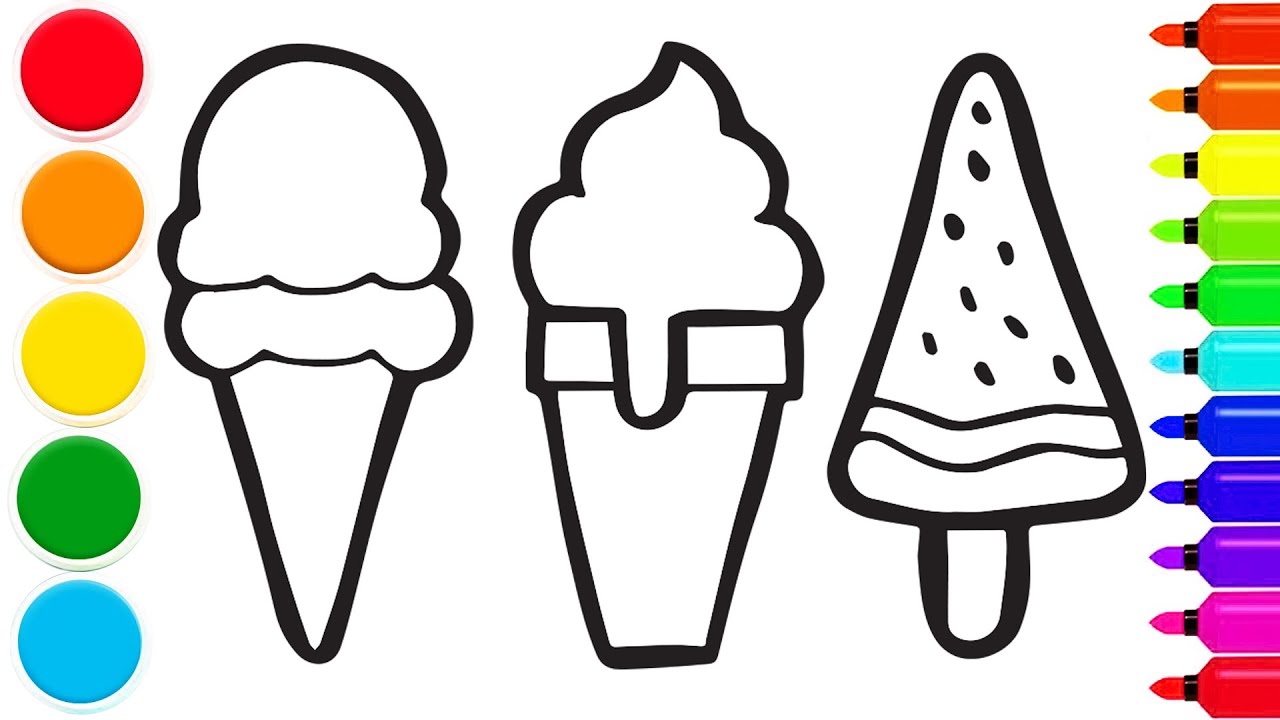 How to Draw cute ice Cream Cone | Easy Step by Step Tutorial