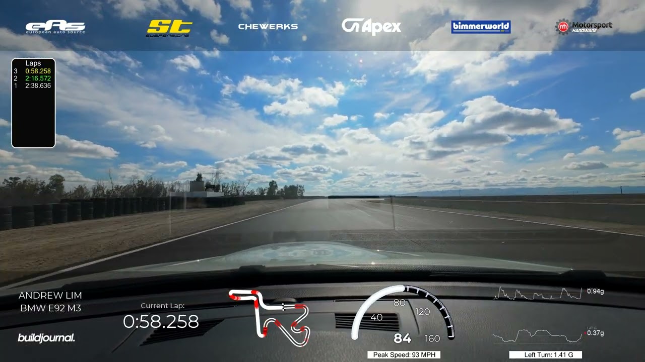 BMW E92 M3 @ Buttonwillow Circuit - 1:57.962