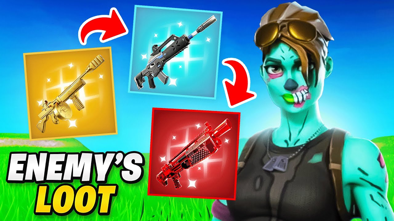 Fortnite Challenge: I Can ONLY Use Enemy Loot After Every Elimination!