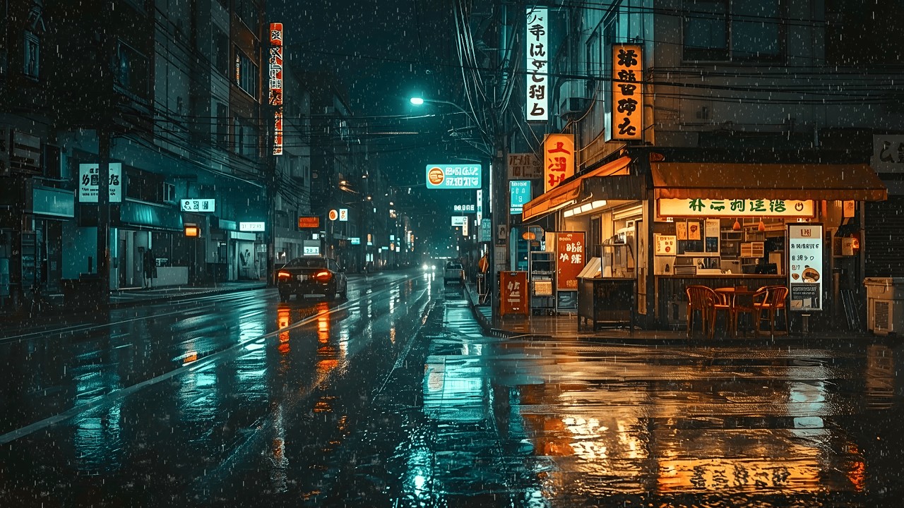 Rain on the Streets of Kyoto  🌧 | Soft Lofi Music for Late Night Peace & Relax