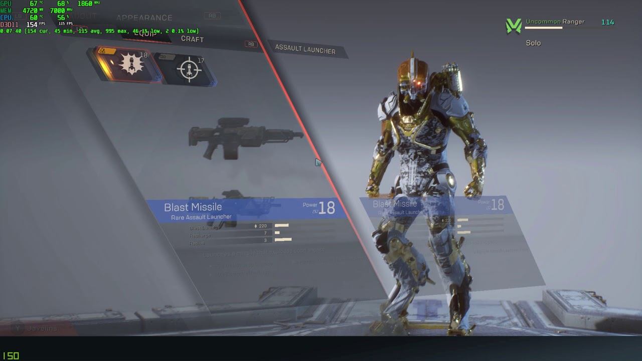 Anthem Character customization