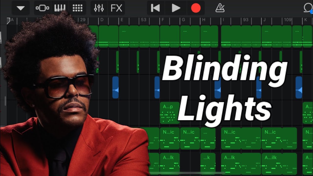 How to make BLINDING LIGHTS on iPhone | Garageband Tutorial