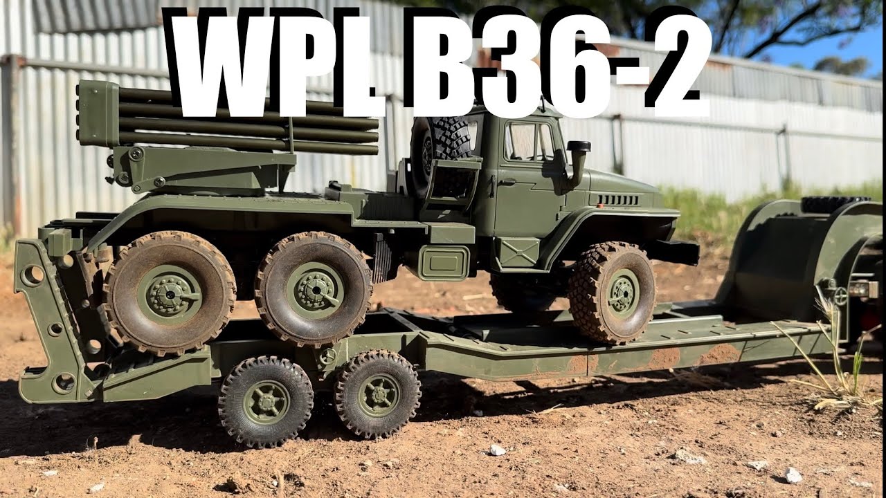 WPL B36-2 and B36-Trailer vs Dusty Trail! 💪🚙🚙 #rc