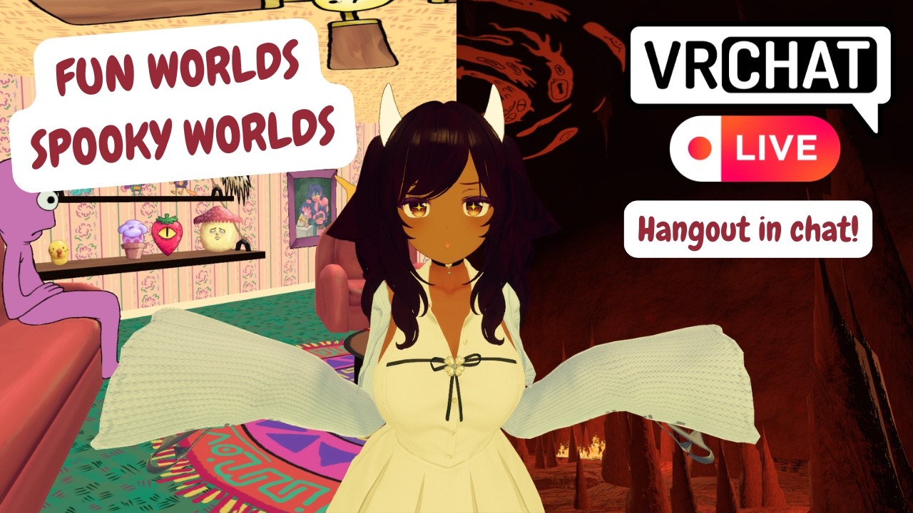 VRChat fun! Exploring Fun and Unique Worlds. Come chat~