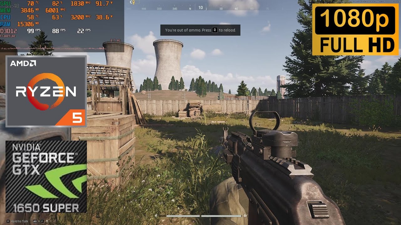 Arena Breakout  Infinite: GTX 1650 Super + Ryzen 5 1600 AF (1080p) Low