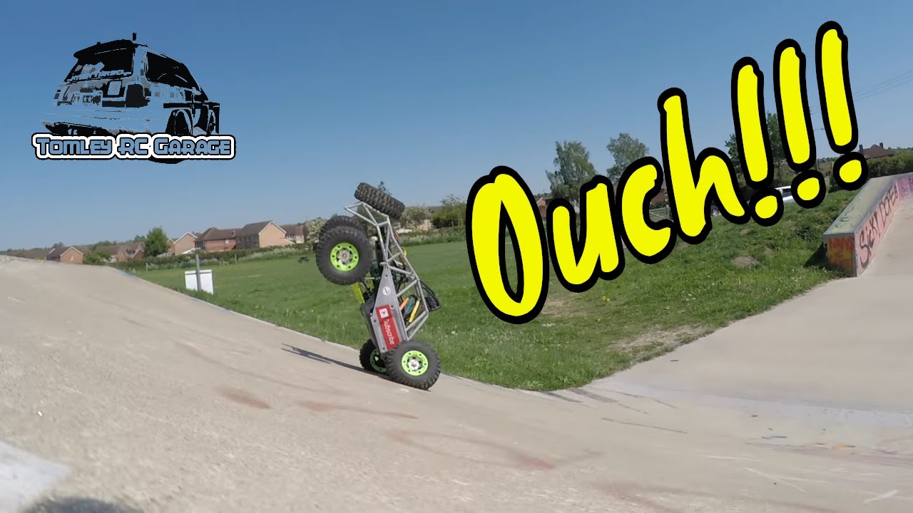 Crazy Brushless WLtoys 12428, Torture Test, Skate park bash. How long will it last?