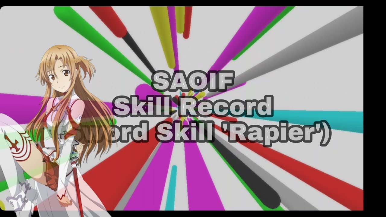 Sword Art Online Integral Factor - Some Skill Records (Sword Skill /Rapier)