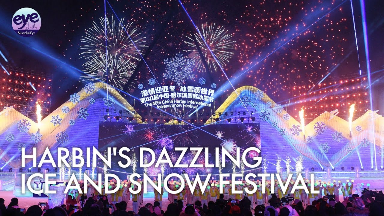 Harbin's Ice and Snow Festival: China's NE city welcomes record crowds with fireworks in -20C chill