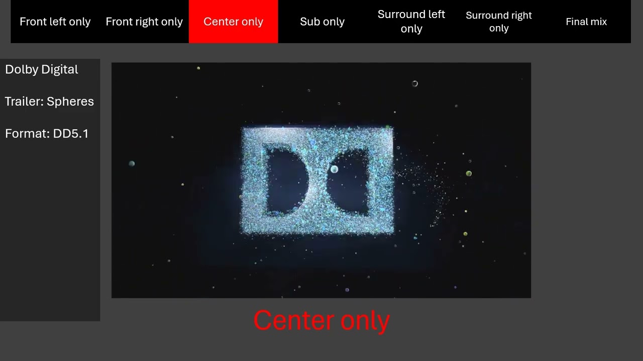 Dolby Spheres trailer (In seperate channels)
