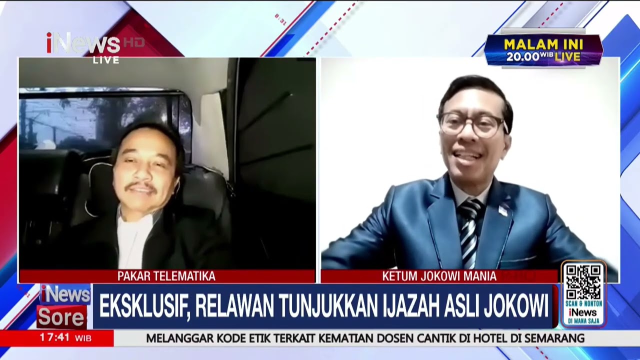 Roy vs Andi Azawan, Adu Argumen Relawan Jokowi Tunjukkan Ijazah Asli 