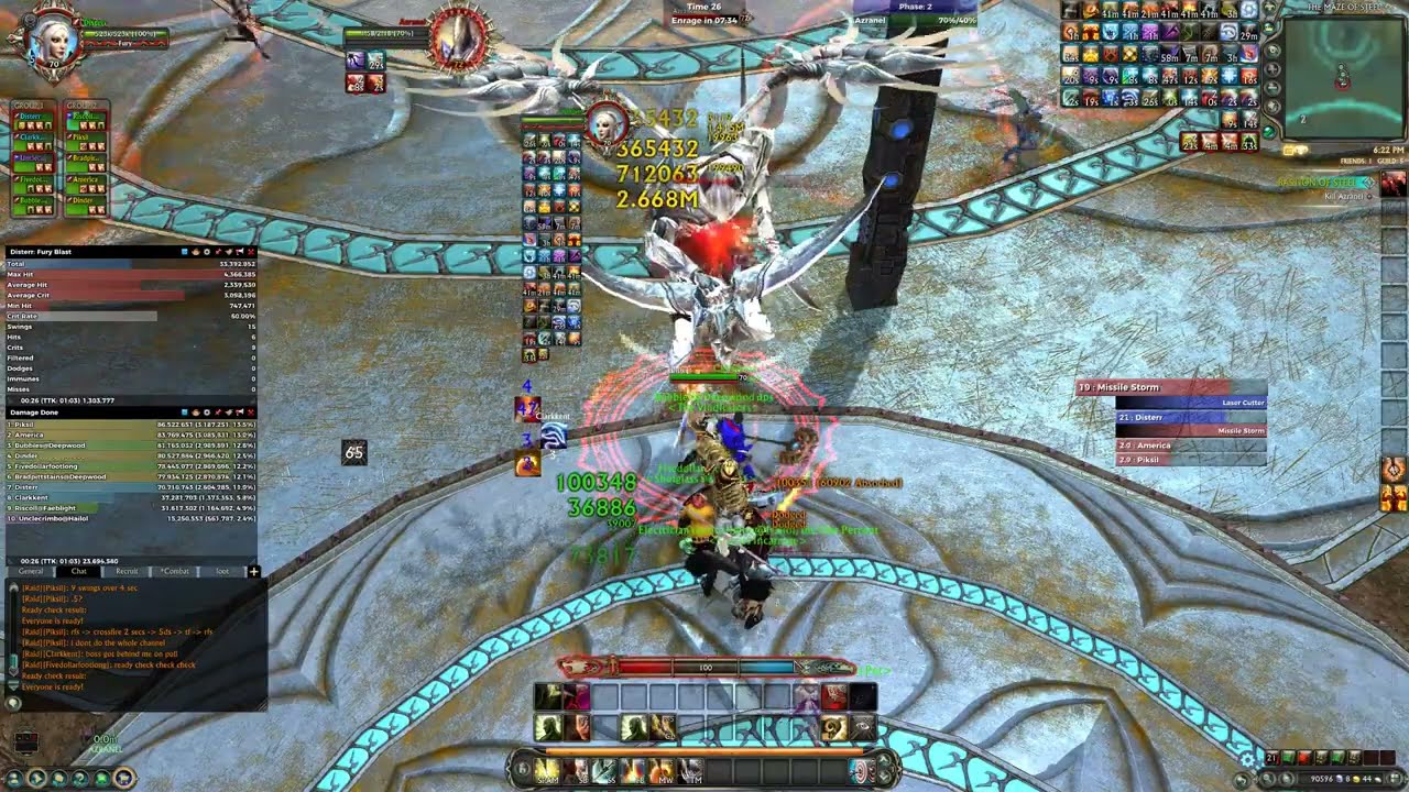 RIFT: 1.75m dps primalist tank parse 2:11 Azranel