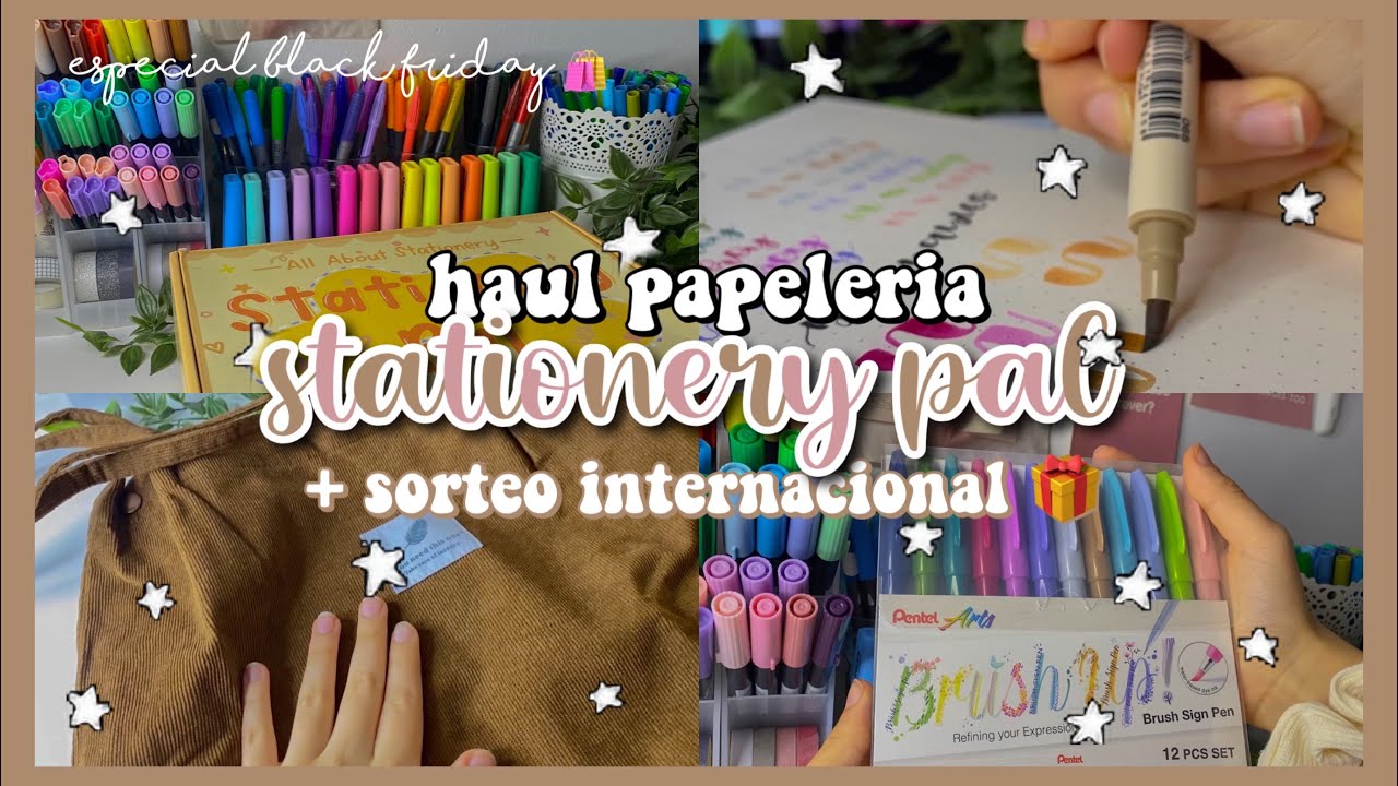 HAUL papelería + SORTEO internacional STATIONERY PAL 🤍 *especial black friday* 🎁