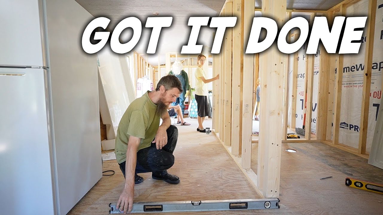 Shower Base and Electric - Salvaged Mobile Home Rebuild