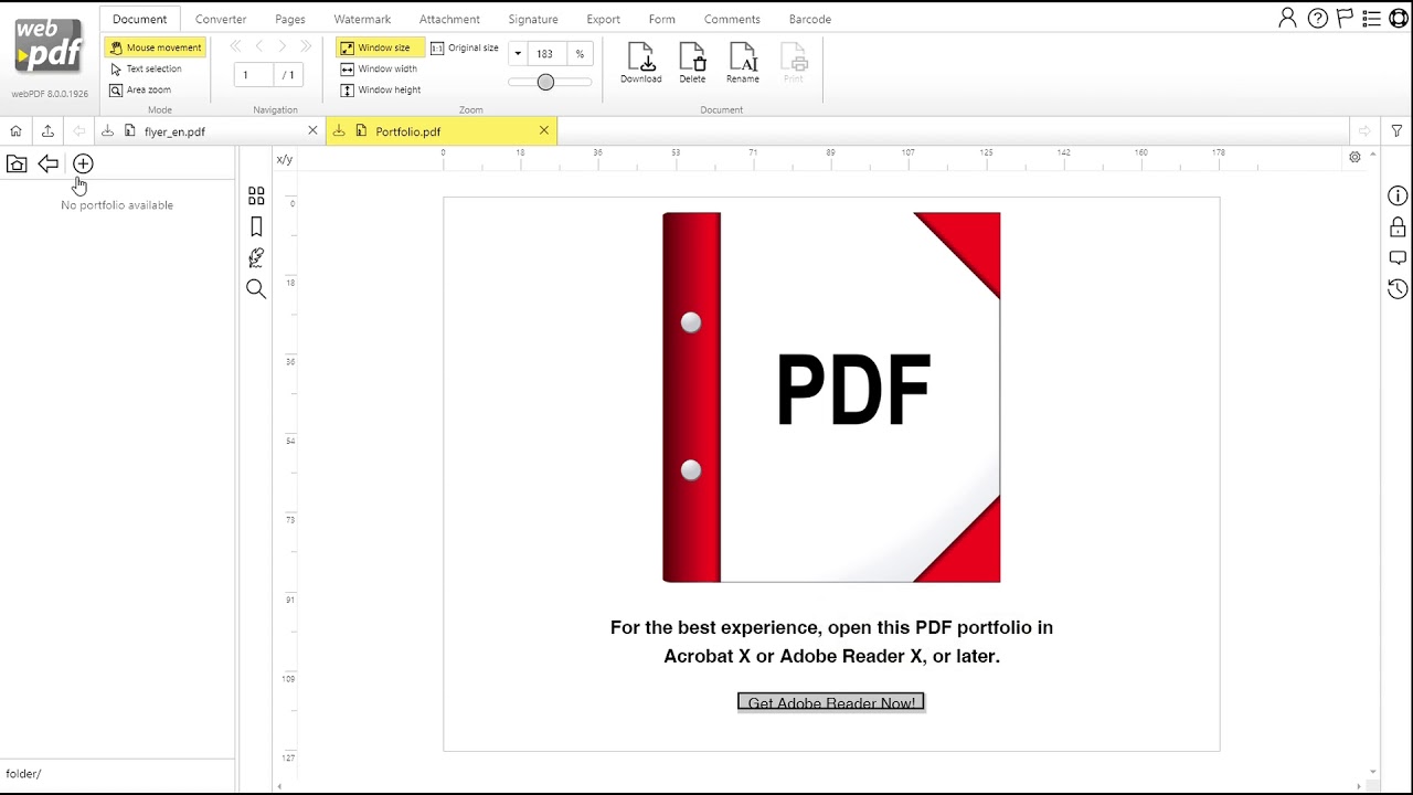 webPDF - How to edit PDF portfolio documents