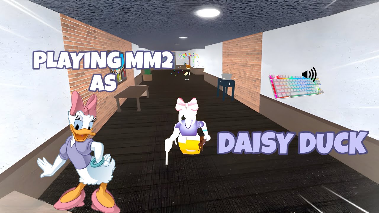 DAISY DUCK DESTROYS TEAMERS IN MM2 + GAMEPLAY (KEYBOARD ASMR)