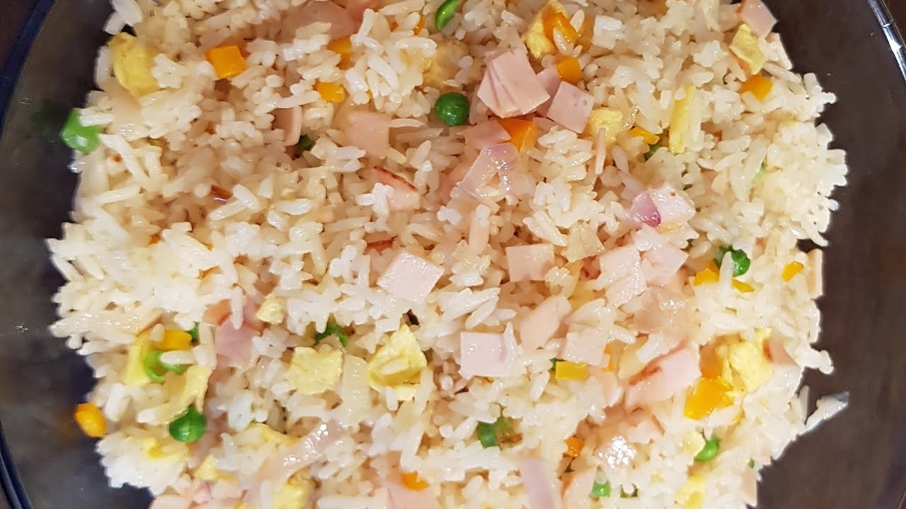 43-Riz sauté aux jambon, légumes.
