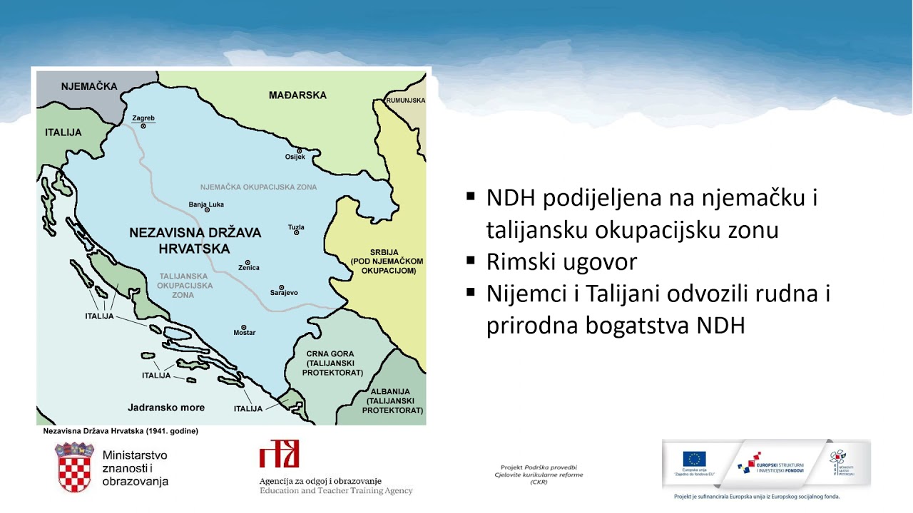 Povijest, 8.r. SŠ - Nezavisna Država Hrvatska