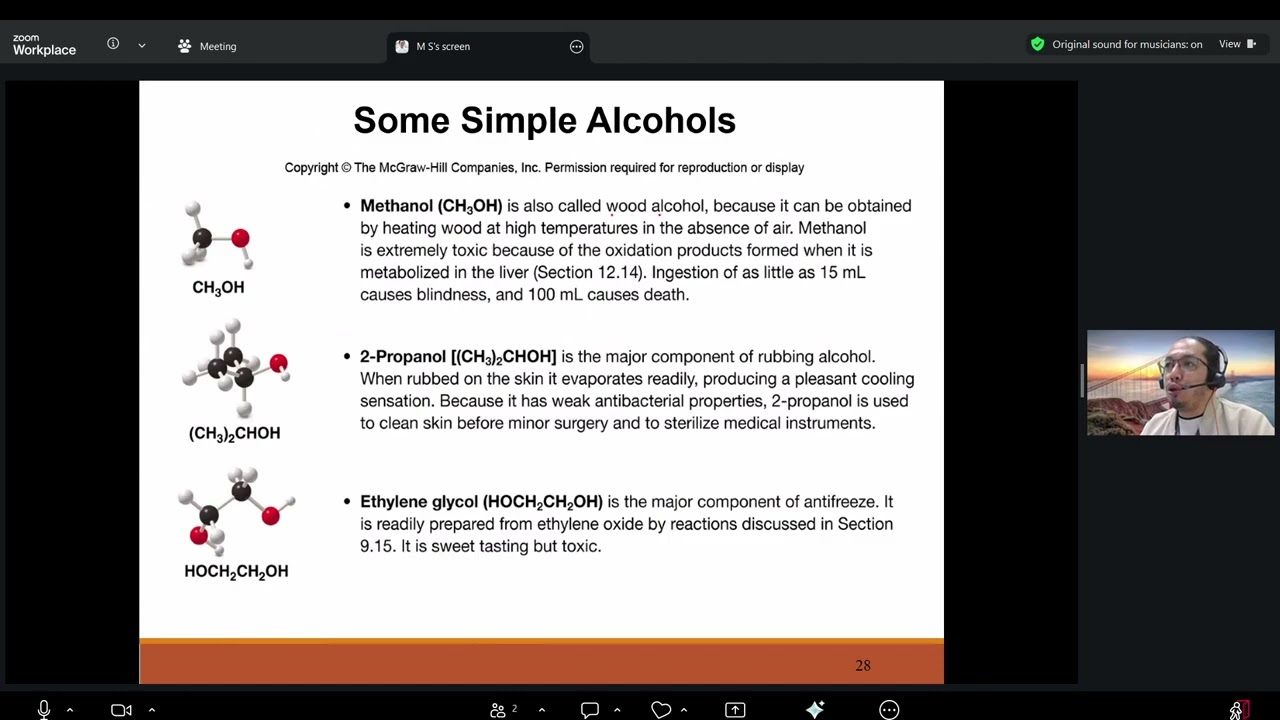 Organic Chem: Alcohols, Ethers, Epoxides: More properties | 16 y/o Joshua Thomas Soliman