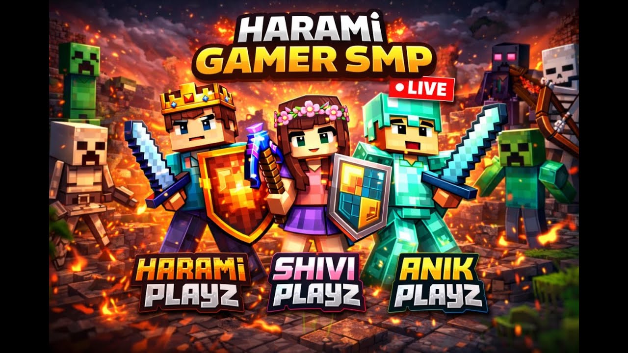 Harami Is Live With gaming Keyboard and Mouse in MINECRAFT