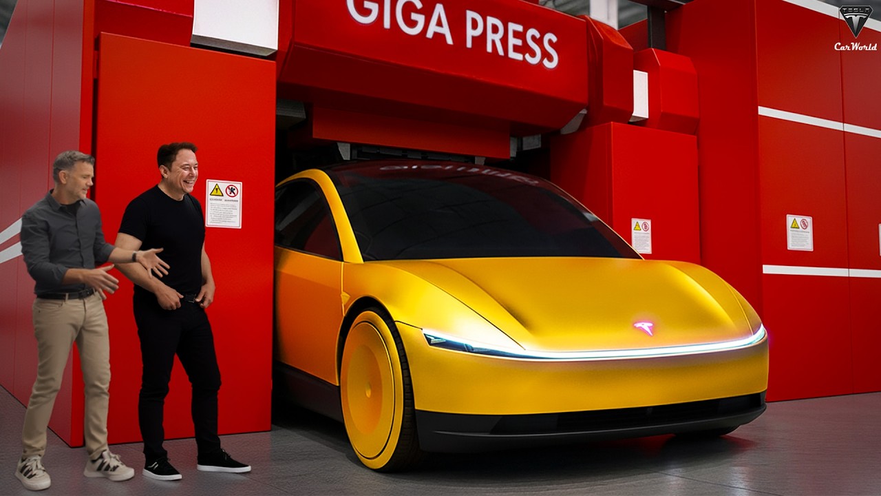 Илон Маск раскрывает секрет невероятной работы гигапресса Tesla 2.0 | Человек не может подойти бл...