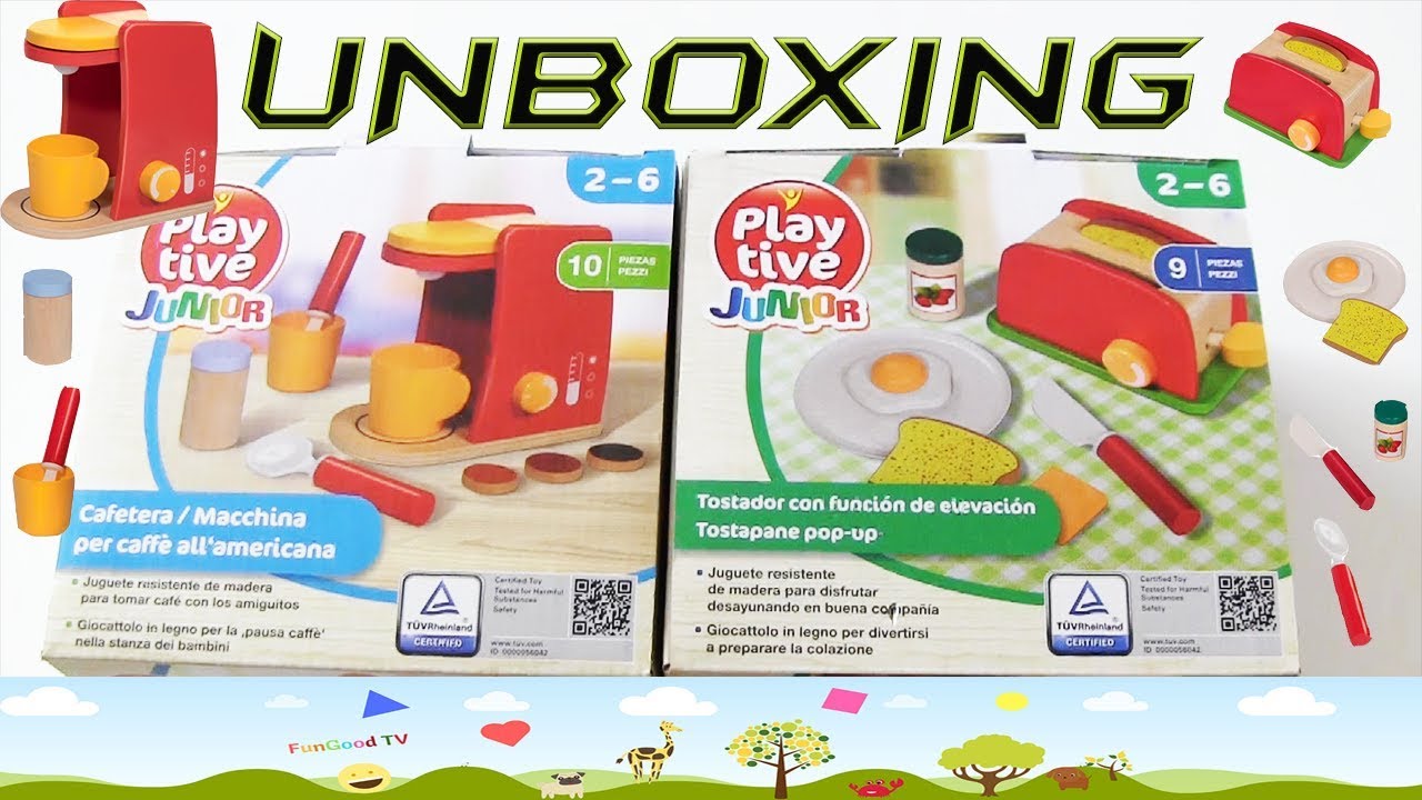Unboxing Cafetera Tostador desayuno Breakfast caffe coffe from Play Tive Junior