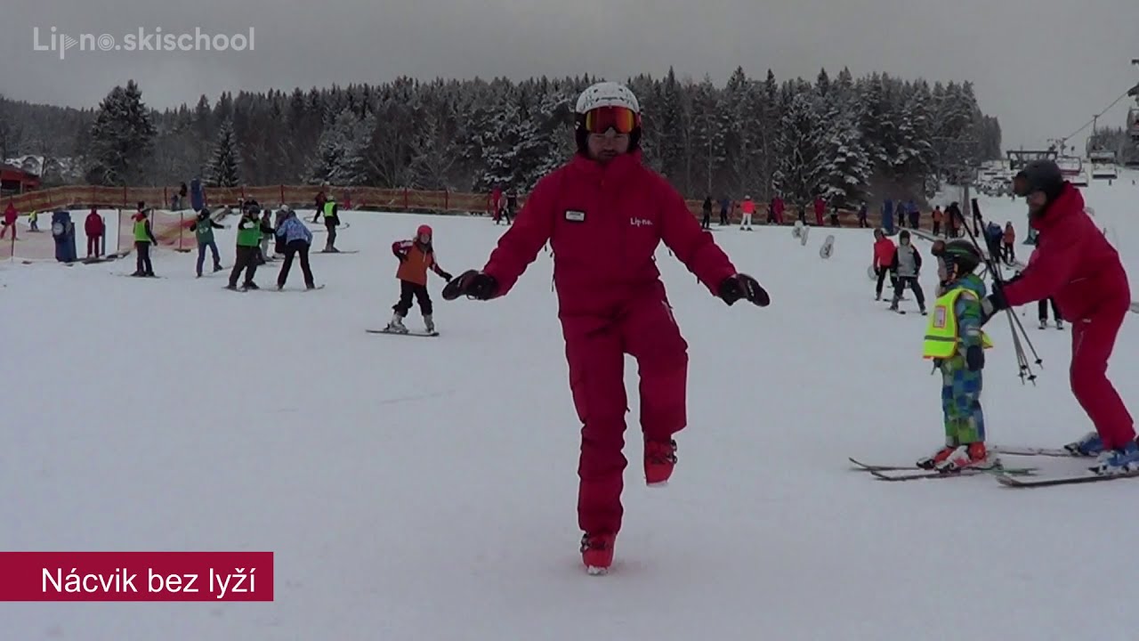 Skischool Lipno - metodický postup 1 - nácvik bez lyží