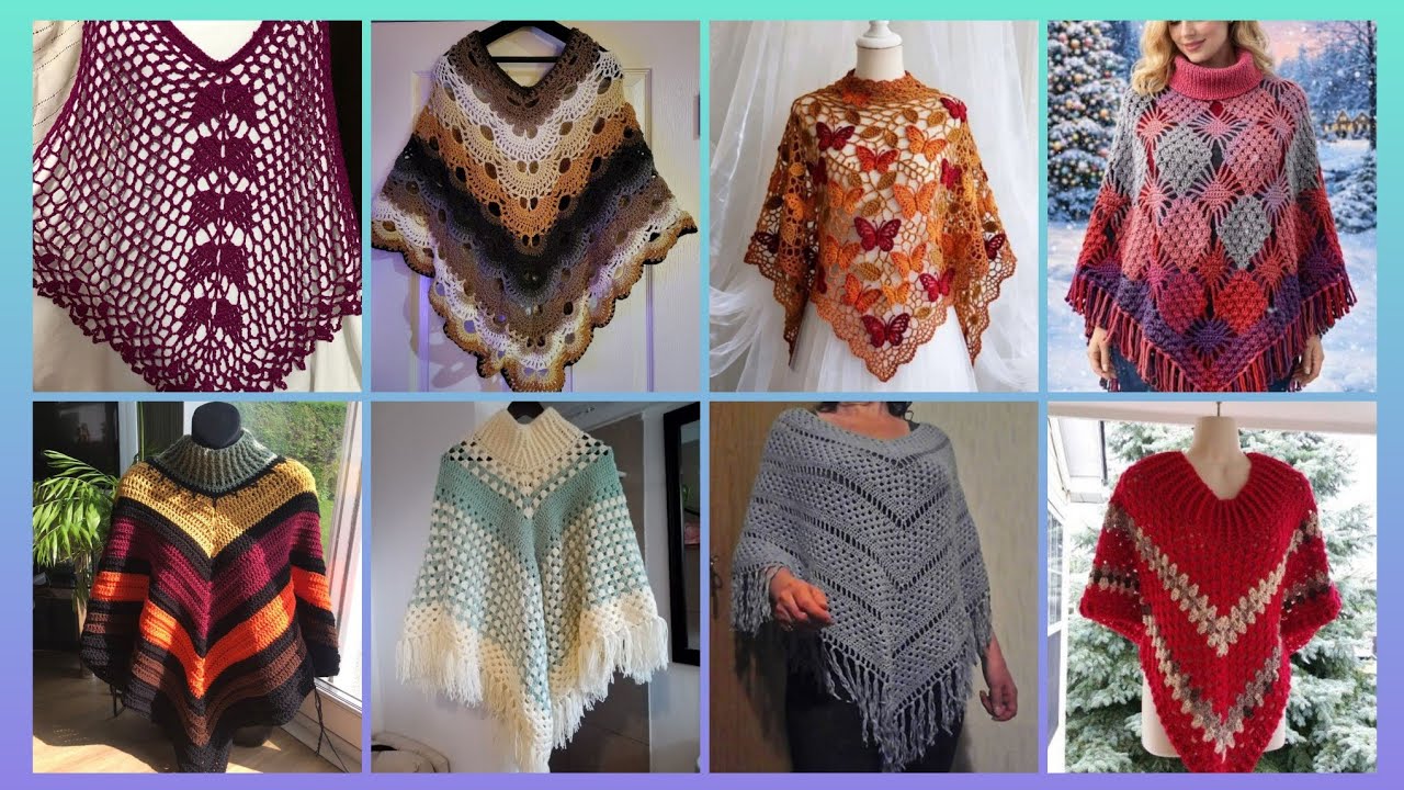 Crochet hand made shurug // Womens ponchoo design ideas