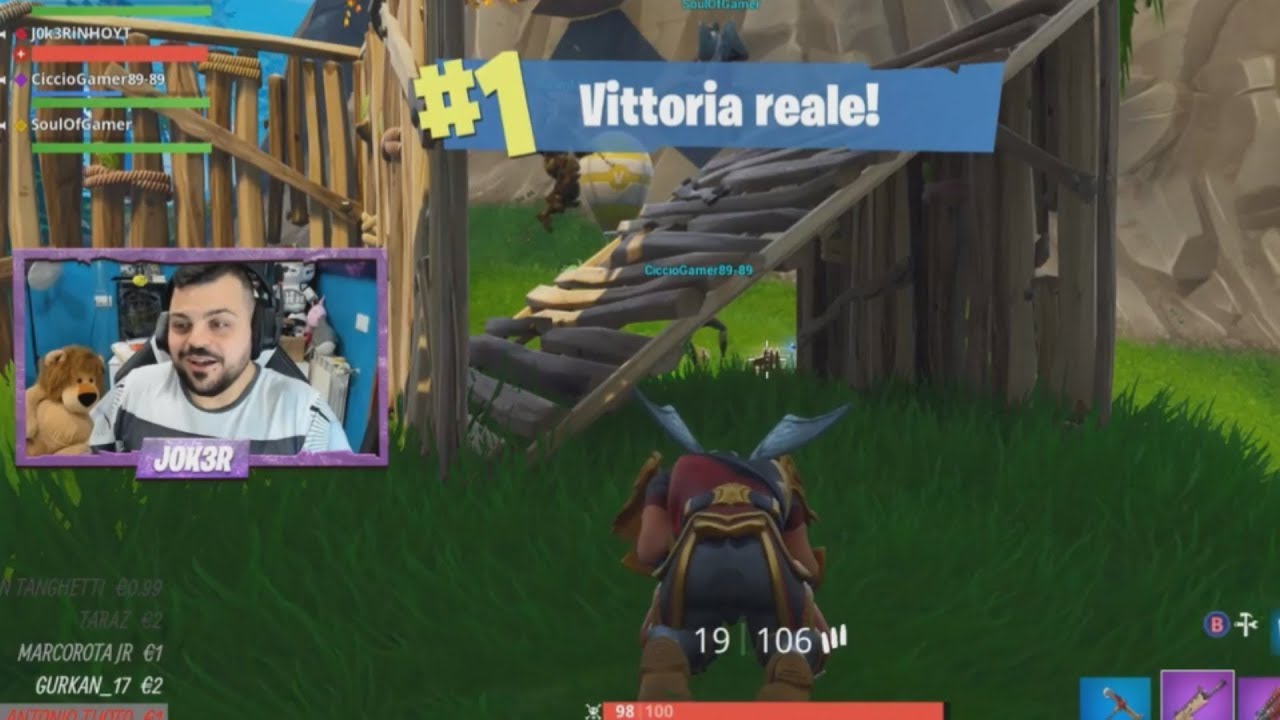 CICCIOGAMER89,J0K3R,WIZARD JO E SOULOFGAMER VINCONO LA LORO PRIMA PARTITA INSIEME IN LIVE!